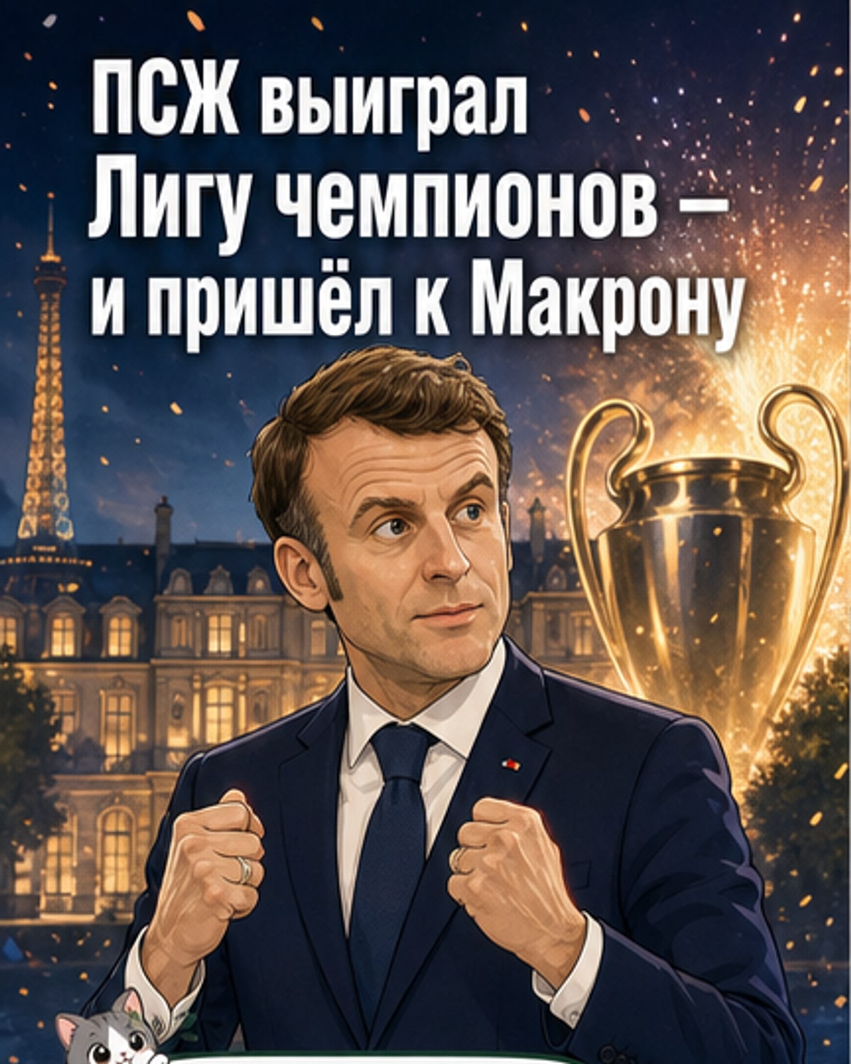 Макрон принял чемпионов Лиги чемпионов