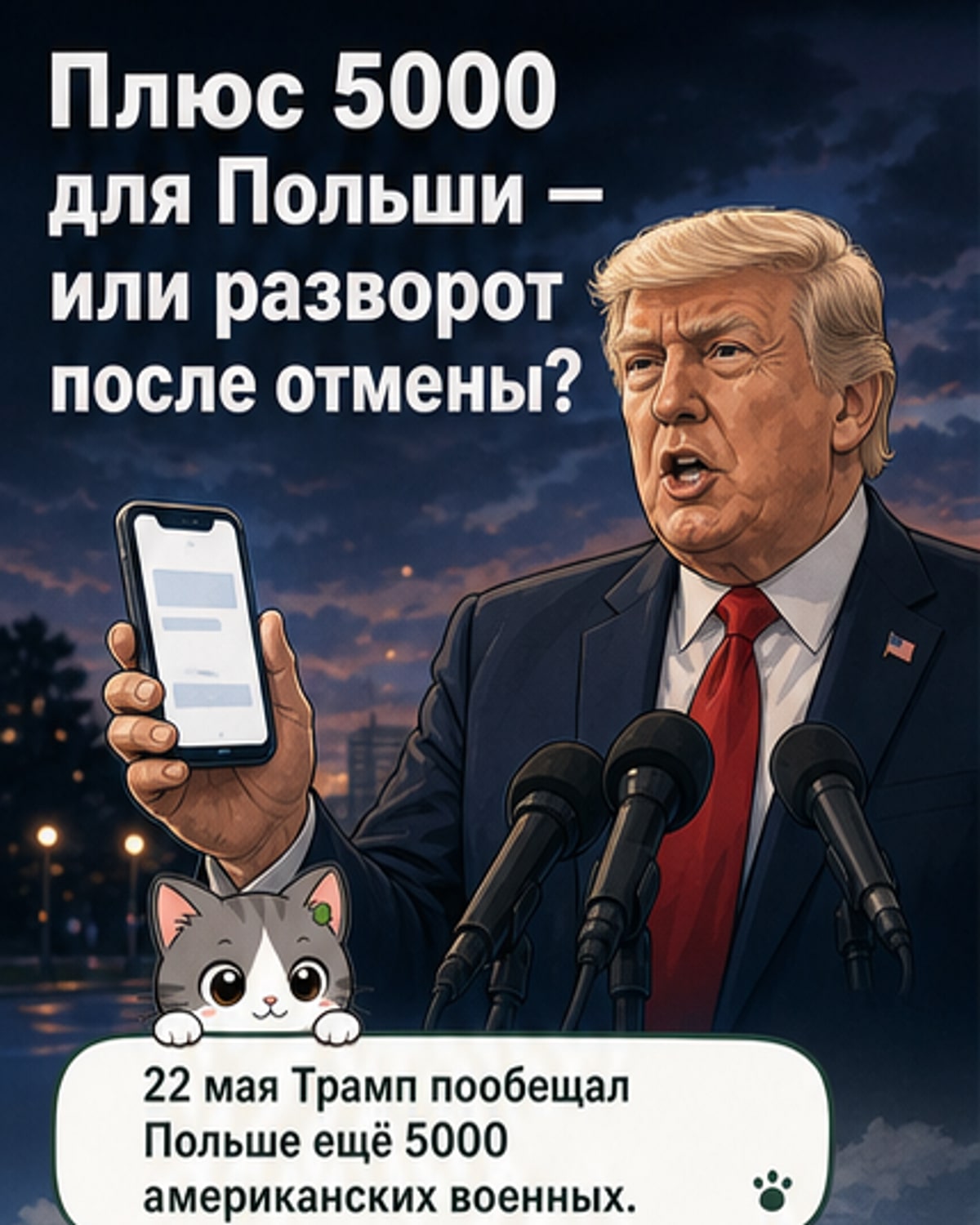 Трамп обещает Польше 5000 солдат