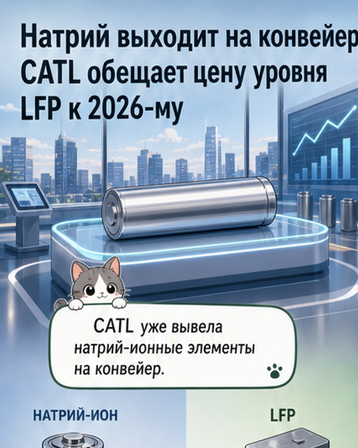 Натрий-ионные батареи CATL вышли в серию