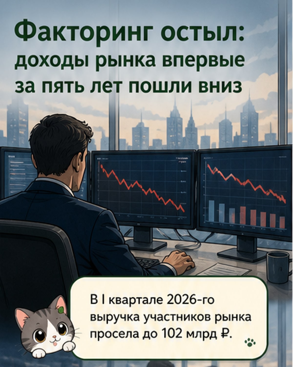 Факторинг в России упал впервые за 5 лет