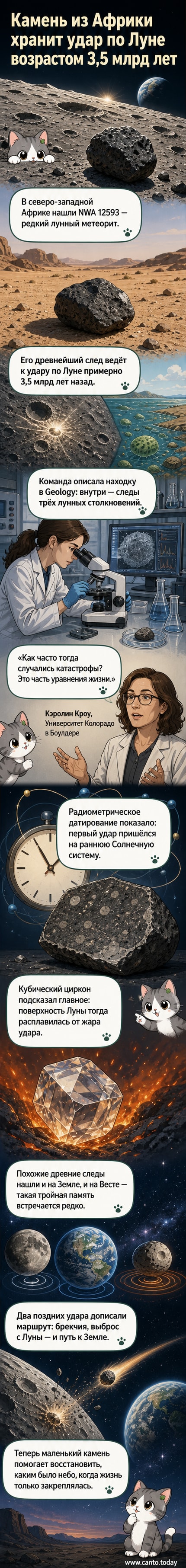 Изображение гравитационной карты Луны с фиолетовыми отметками крупных ударных кратеров и фото крупного лунного кратера от НАСА