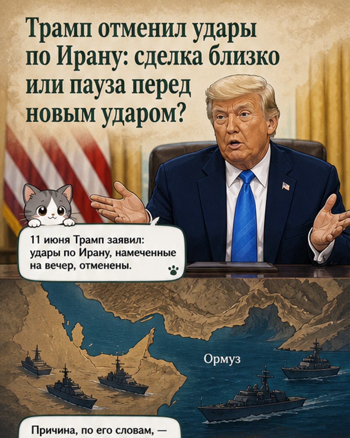 Трамп отменил удары по Ирану