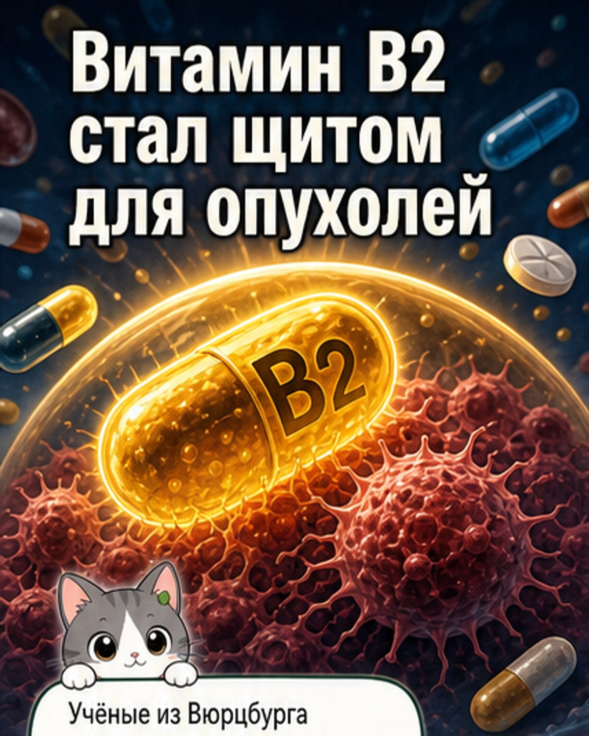 Витамин B2 помогает раку выживать