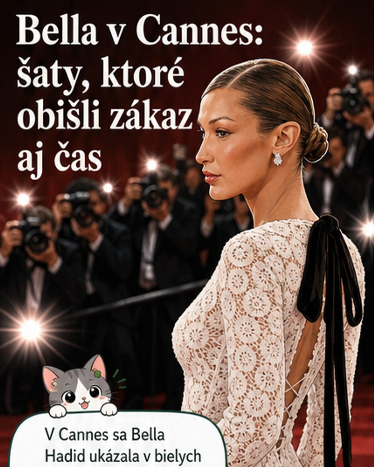 Bella Hadid v šatách, ktoré obliekla naopak