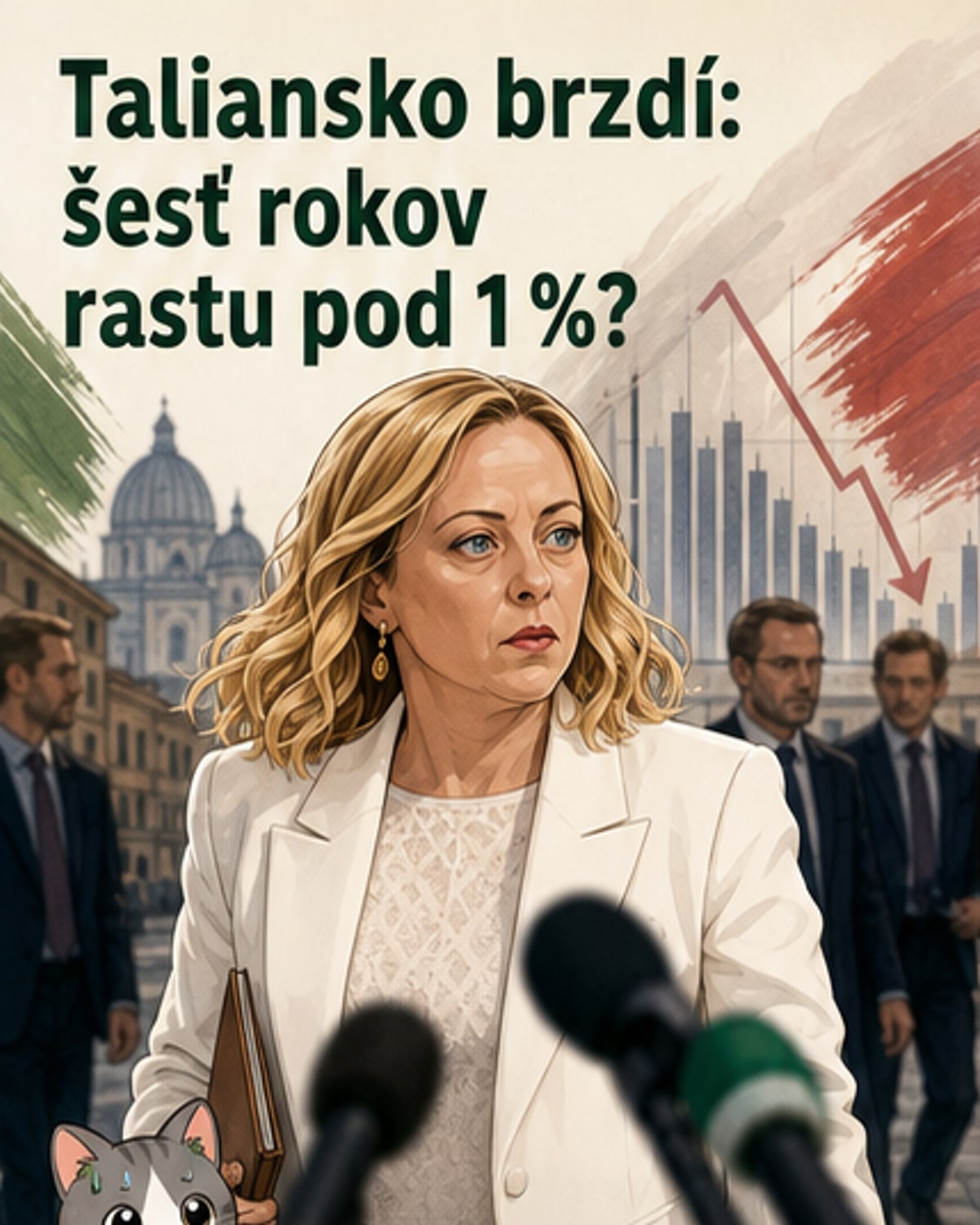 Talianska ekonomika: 6 rokov pod 1 %