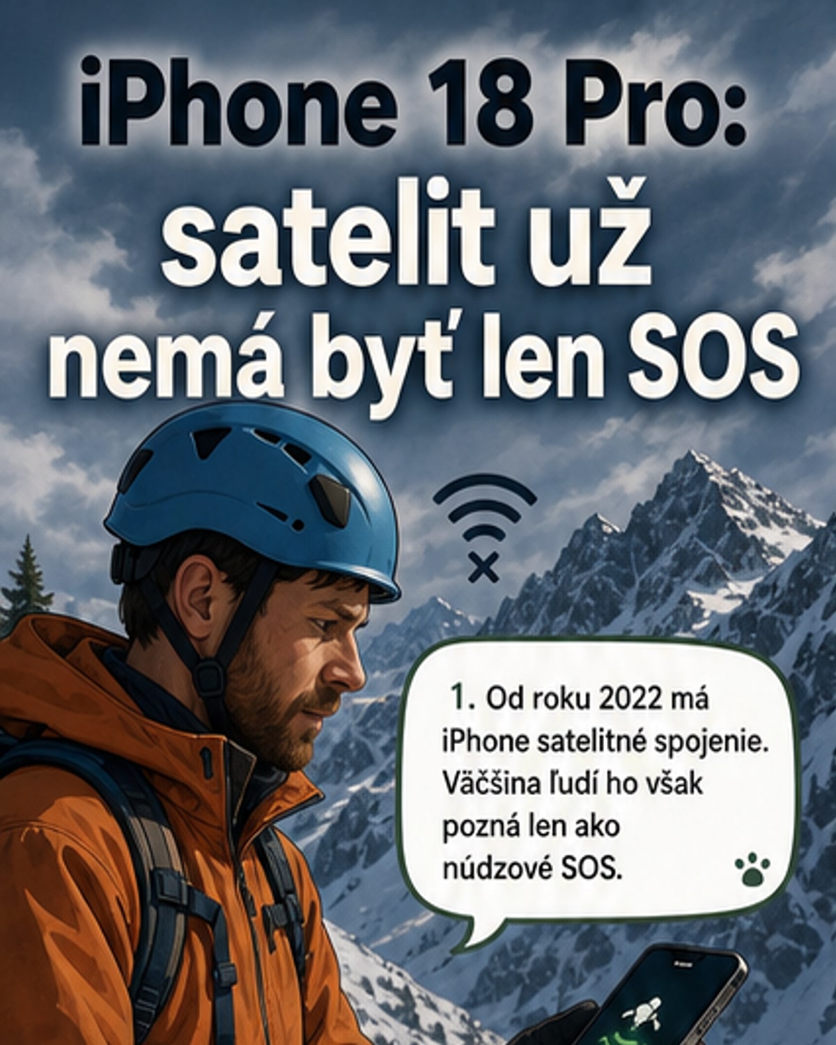 iPhone 18 Pro zmení satelitné pripojenie