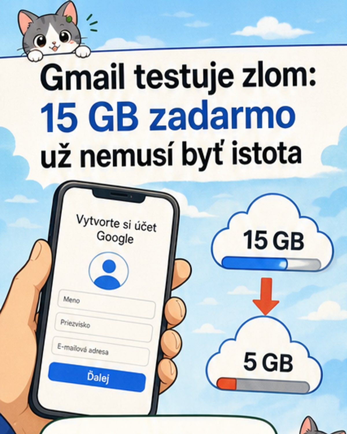 Gmail zmenil pravidlá úložiska