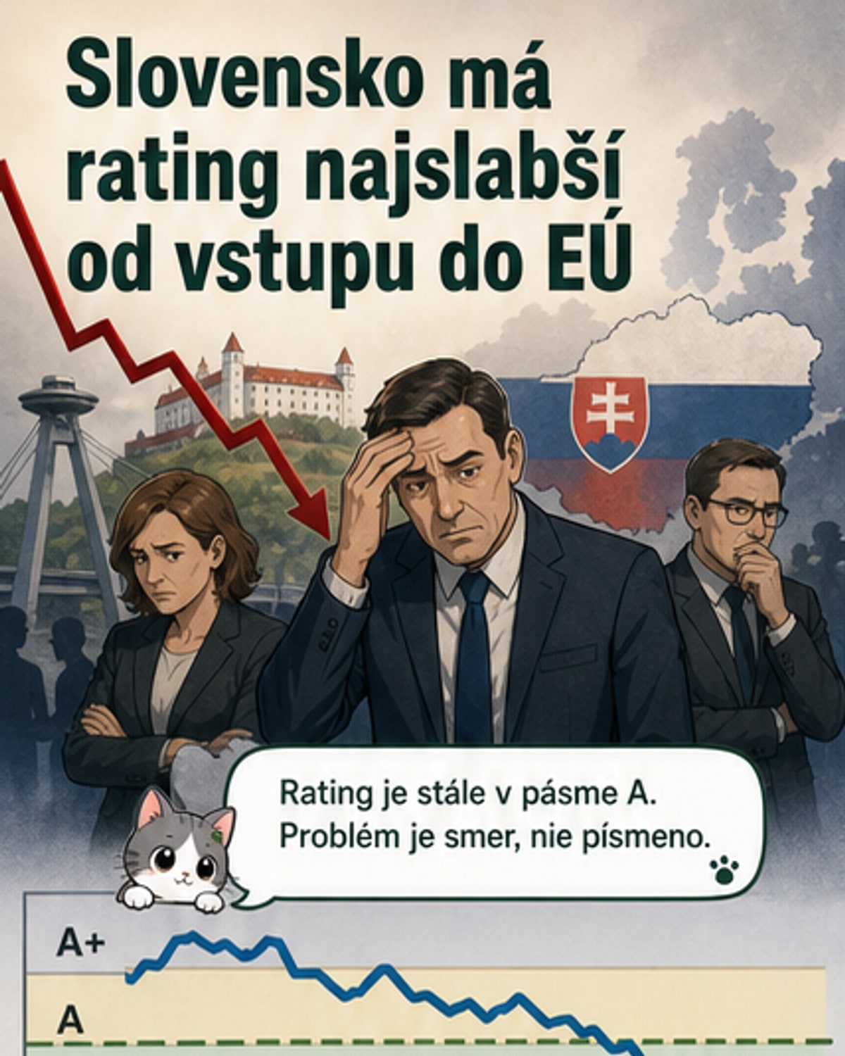 Slovensko má najhorší rating za 20 rokov