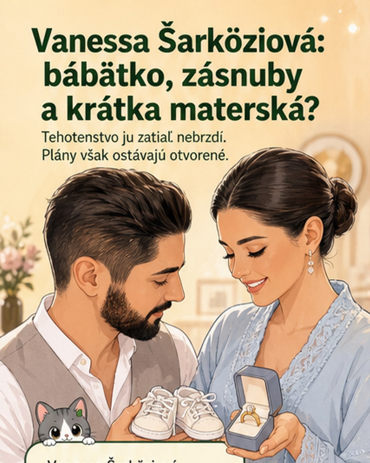 Vanessa Šarköziová čaká dieťa a zasnúbila sa