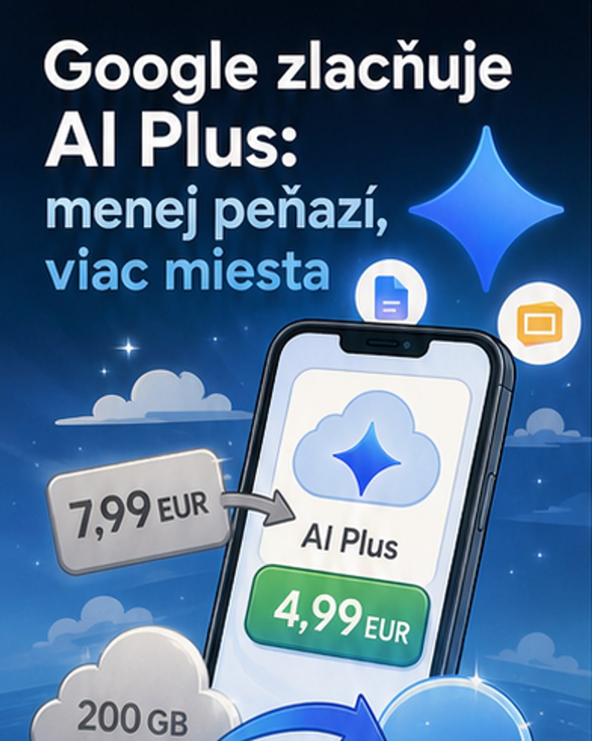 Google zlacňuje AI predplatné
