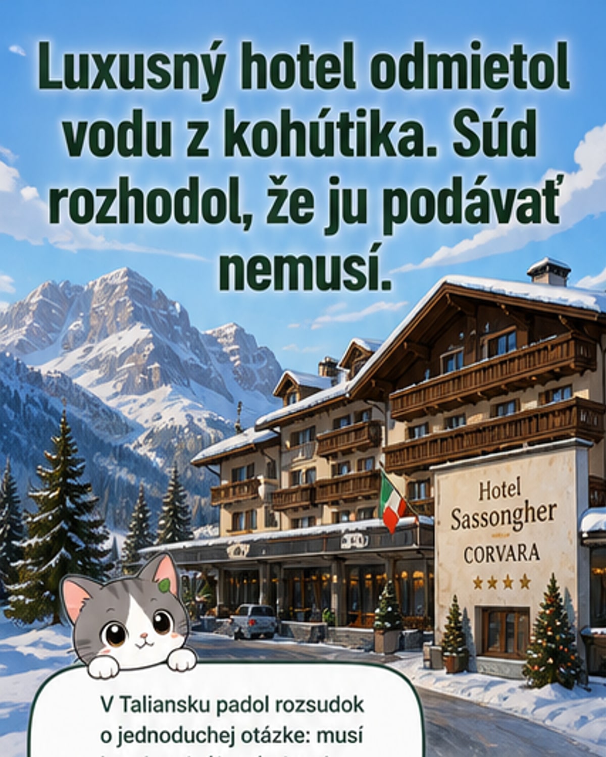 Hotel nemusí hostom ponúknuť vodu z kohútika