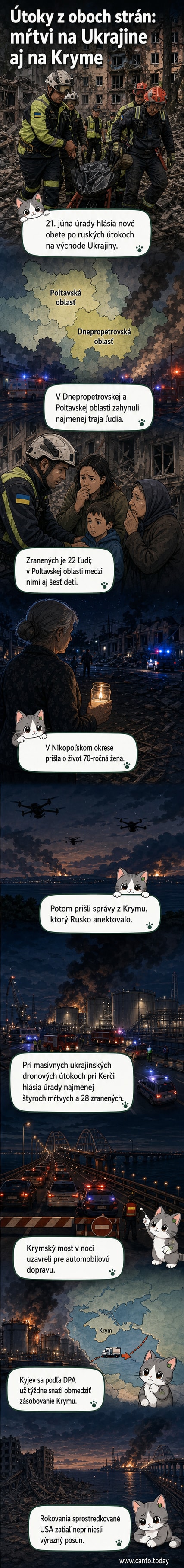 Záchranári vytahujú telo zo zrúcaného bytového domu po raketovom útoku v Charkove, 20. jún 2026.