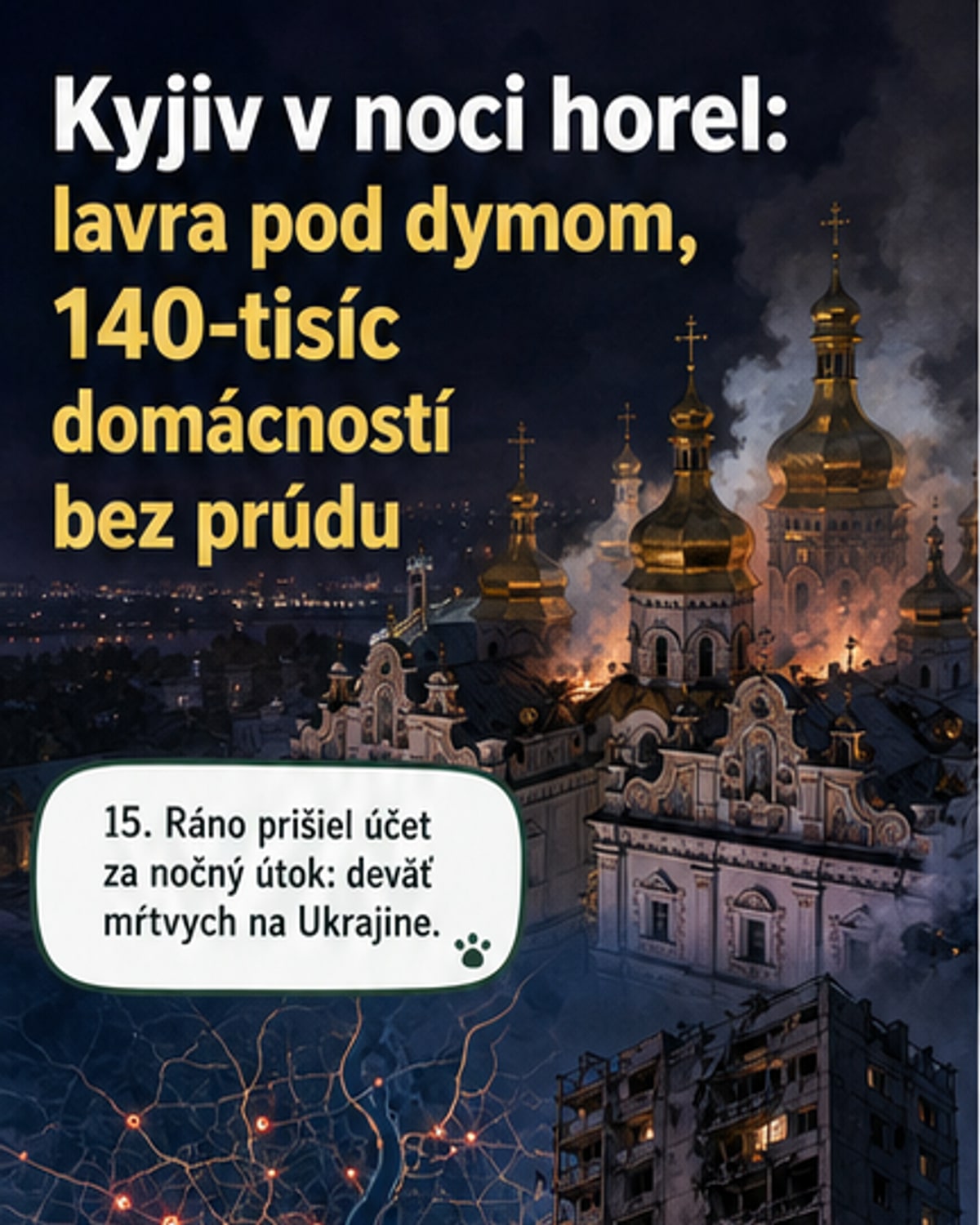 Ruský útok na Kyjev: 9 mŕtvych