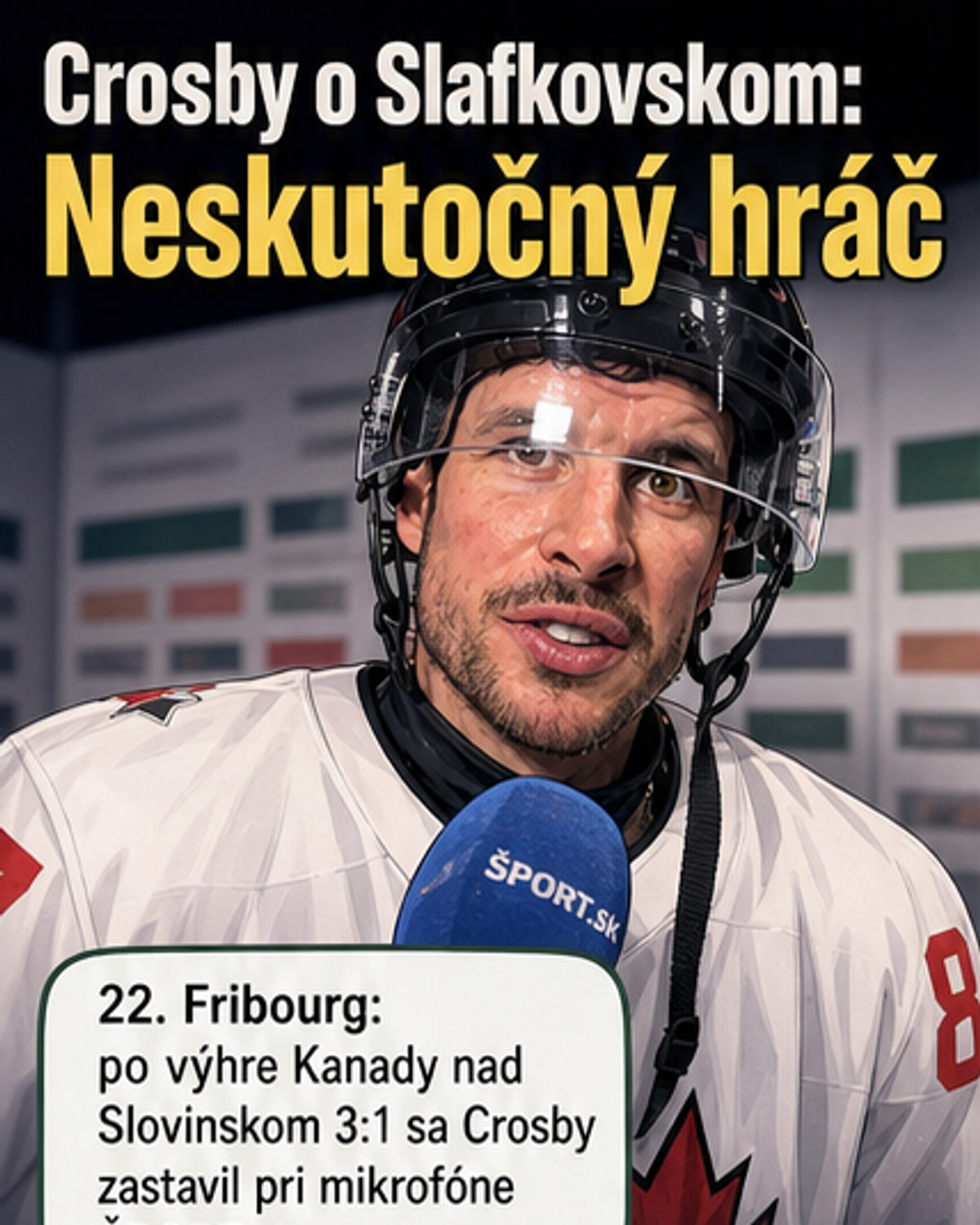 Crosby chváli Slafkovského