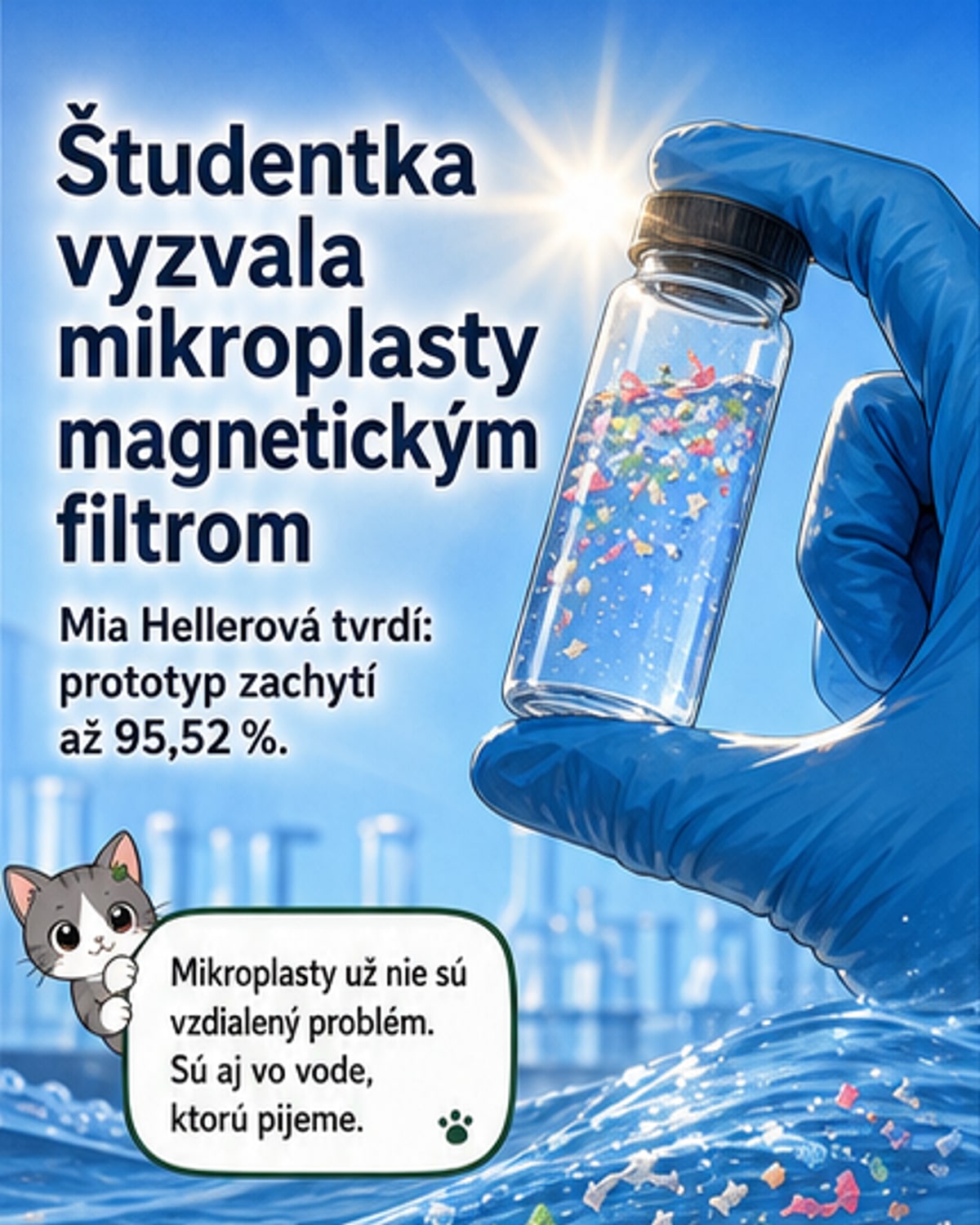 Filter zachytí 95,5 % mikroplastov