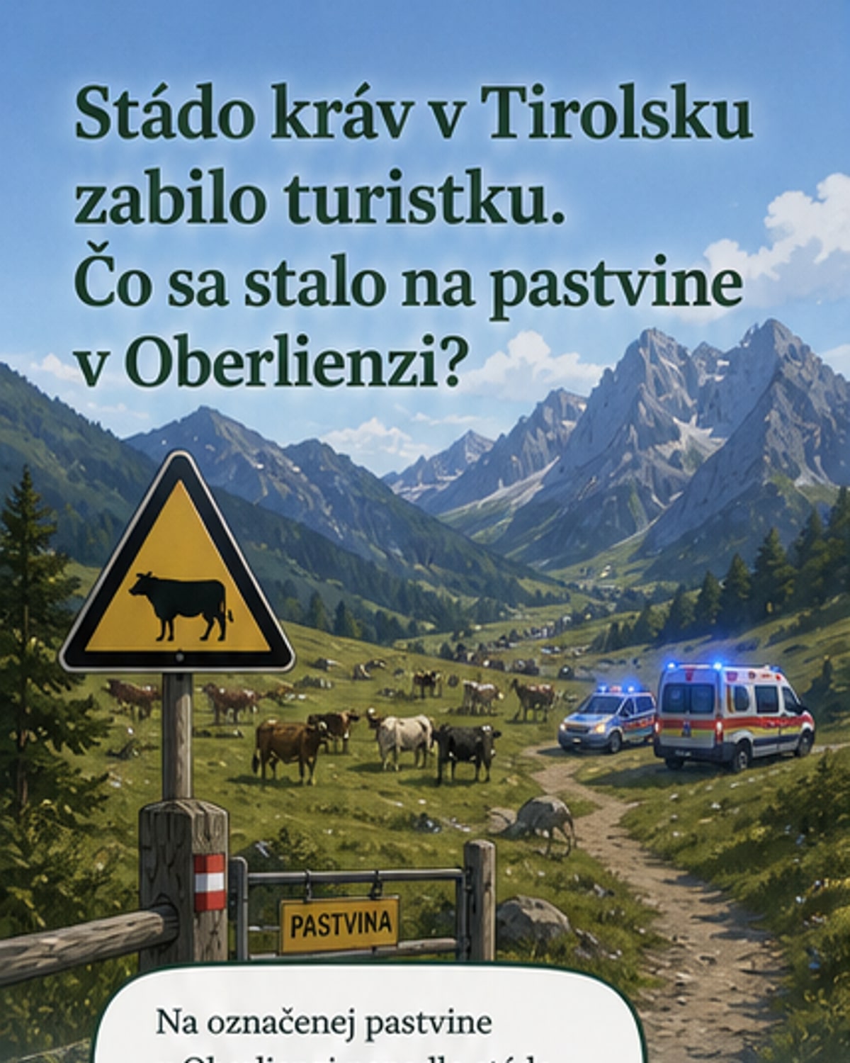 Útok stáda kráv: jedna mŕtva