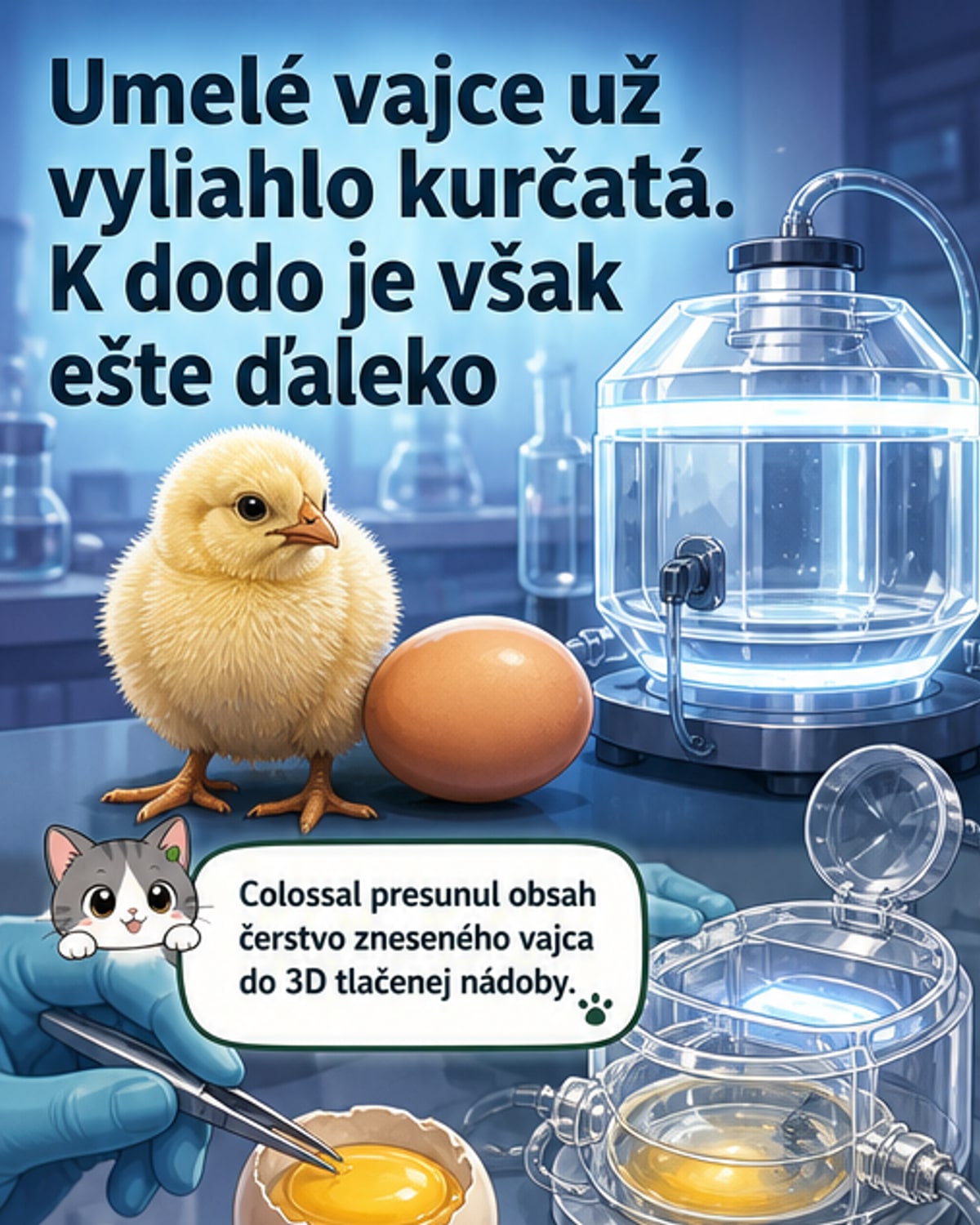 Umelé vajce vyliahlo prvé kurčatá