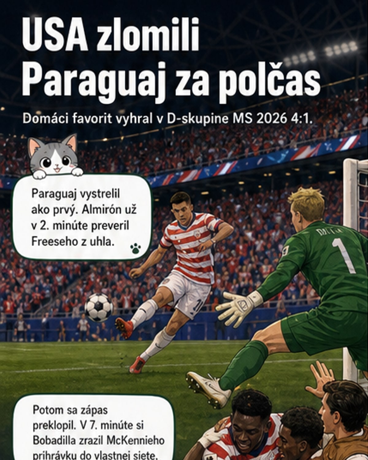 USA rozpreli Paraguaj 4:1