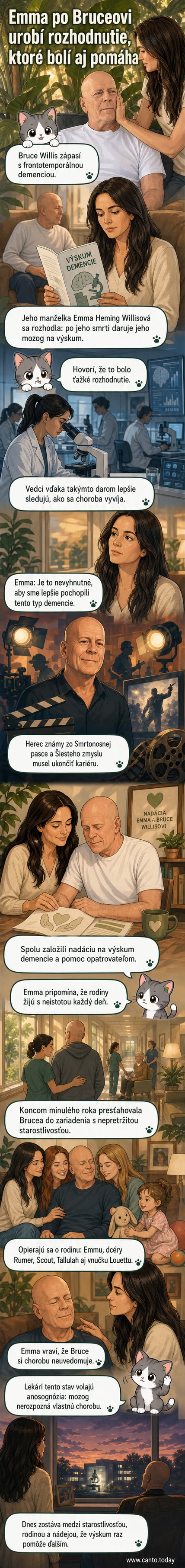 Bruce Willis a jeho manželka Emma Heming Willis na verejnom vystúpení, držia sa za ruky, pozadí ukazuje veselý tón chvíle, kontrastujúci s ťažkou situáciou ich súkromného života.