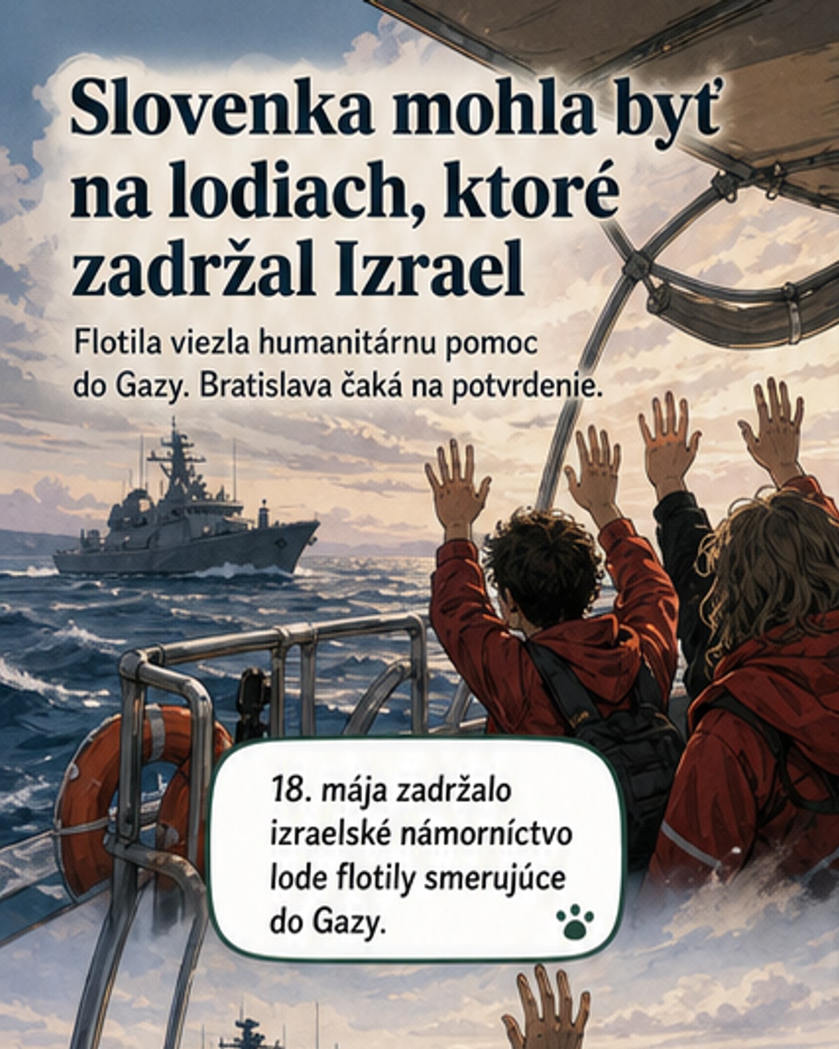 Zadržaná Slovenka na lodi do Gazy?