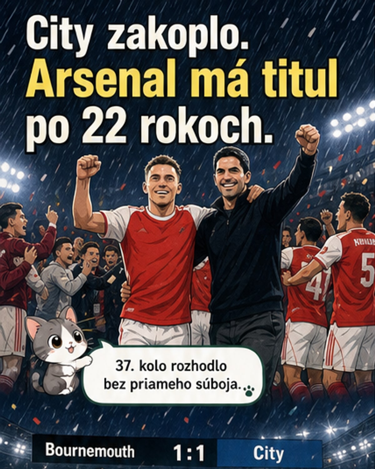 Arsenal získal titul po 22 rokoch