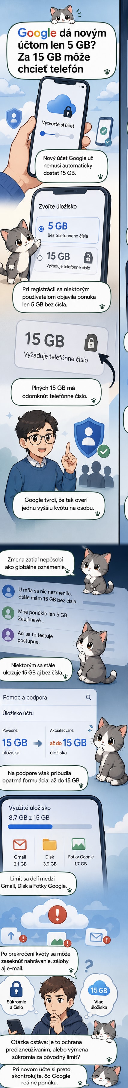 Ilustrácia: ľudia zadávajú telefónne čísla do formulára Google účtu, aby odomkli plnú kapacitu úložiska, na pozadí ikony cloudu s uzamknutým zámkom