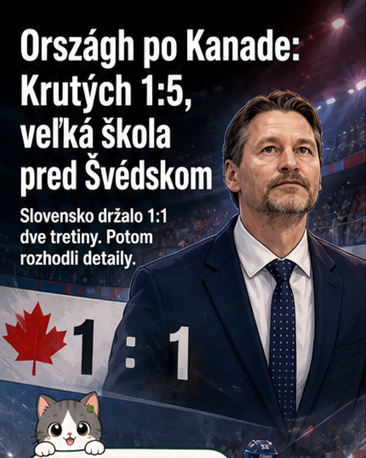 Slovensko prehralo s Kanadou 1:5
