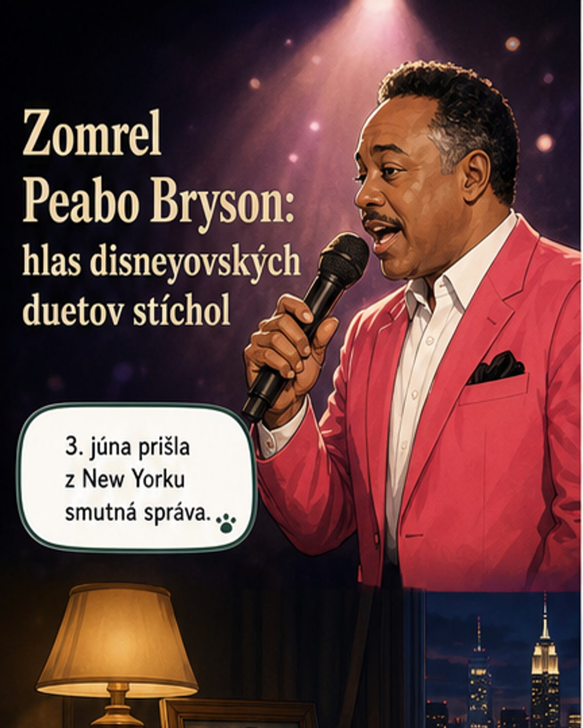 Zomrel Peabo Bryson, hlas Disneyho rádosti