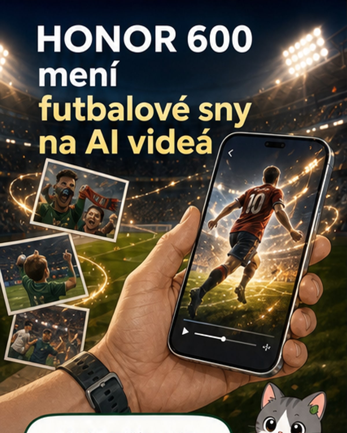 HONOR 600 oživí futbalové sny pomocou AI