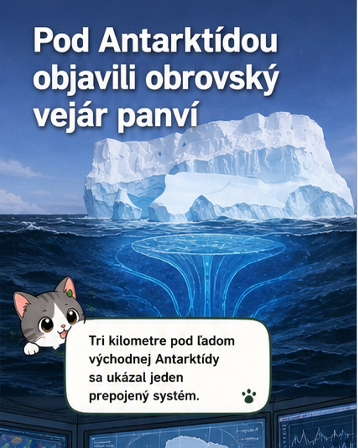 Objavená obrovská štruktúra pod ľadom