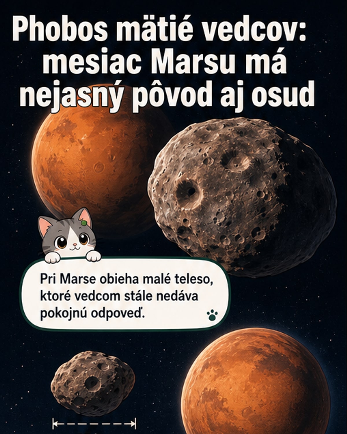 Tajomný mesiac Marsu necháva vedcov v háji