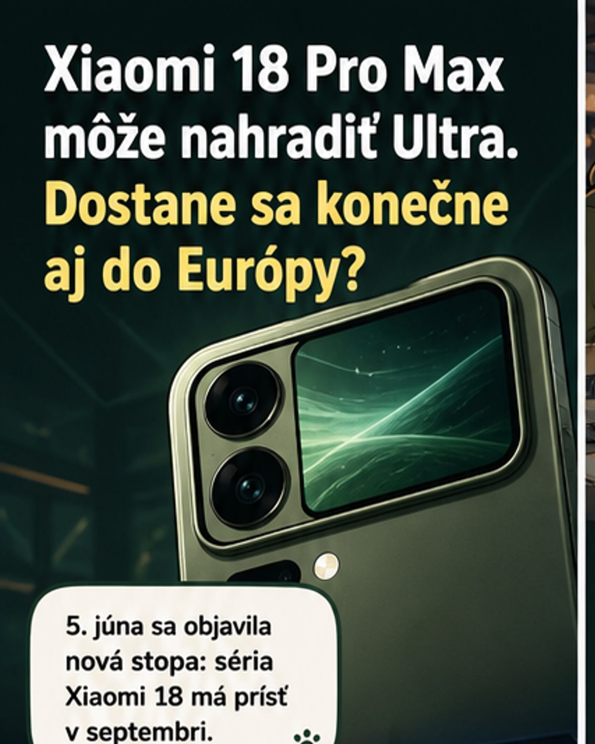 Xiaomi 18 Pro Max s druhým displejom pre Európu?