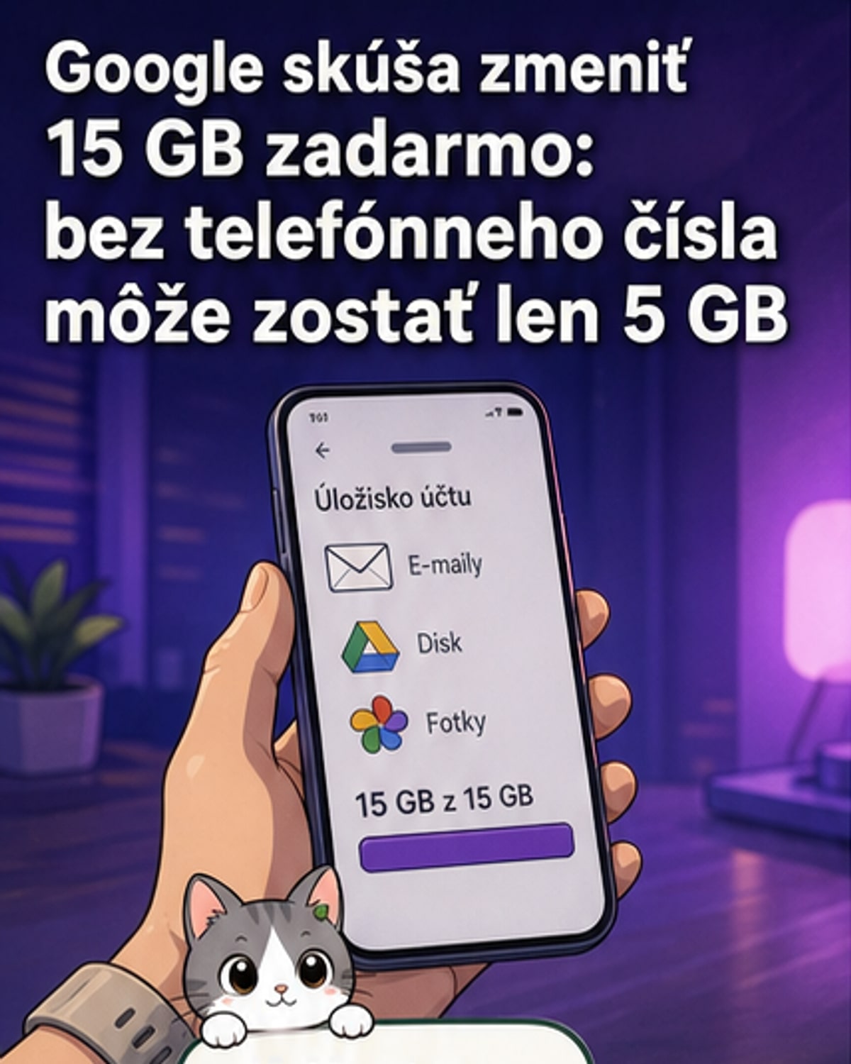 Google skracuje zadarmo priestor