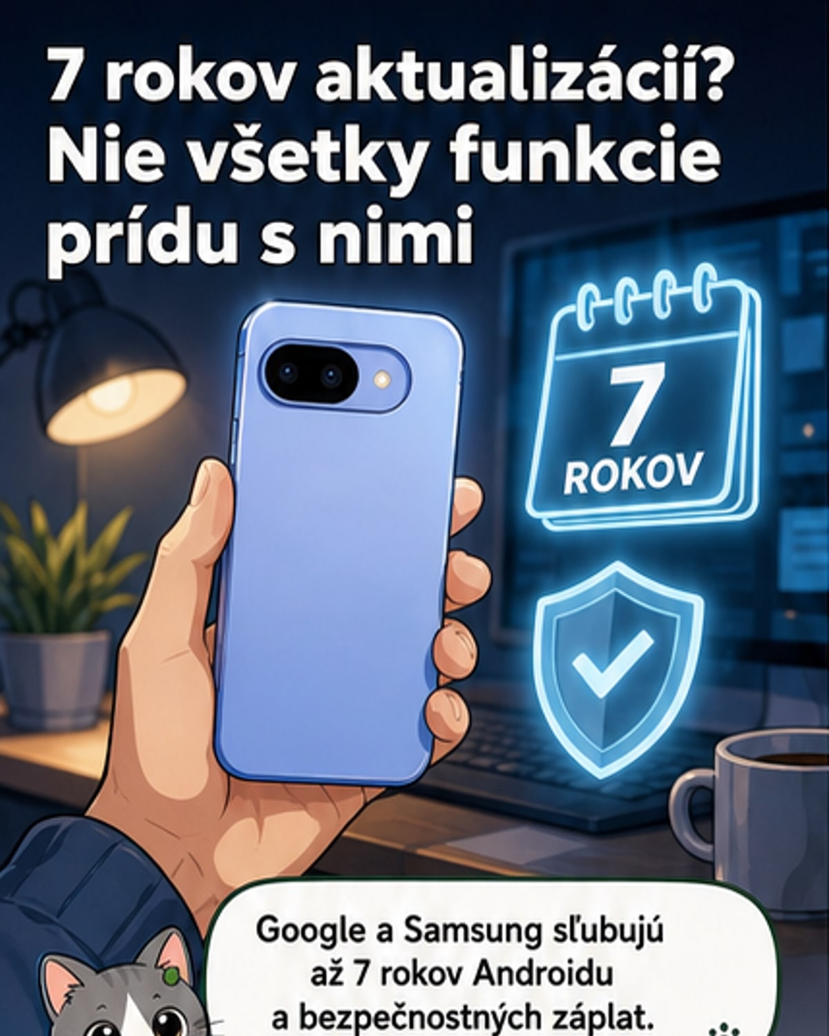 7-ročná podpora, ale nie všetky funkcie