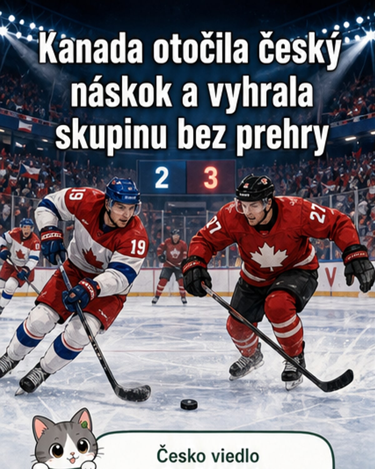 Kanada zdolala Česko 3:2