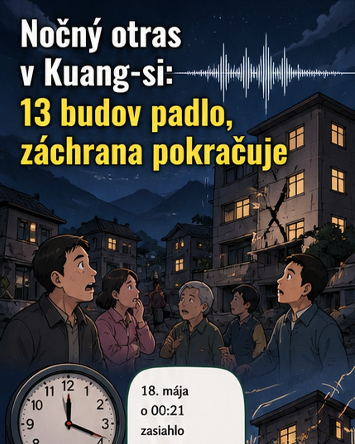 Zemetrasenie v Číne zrútilo 13 budov