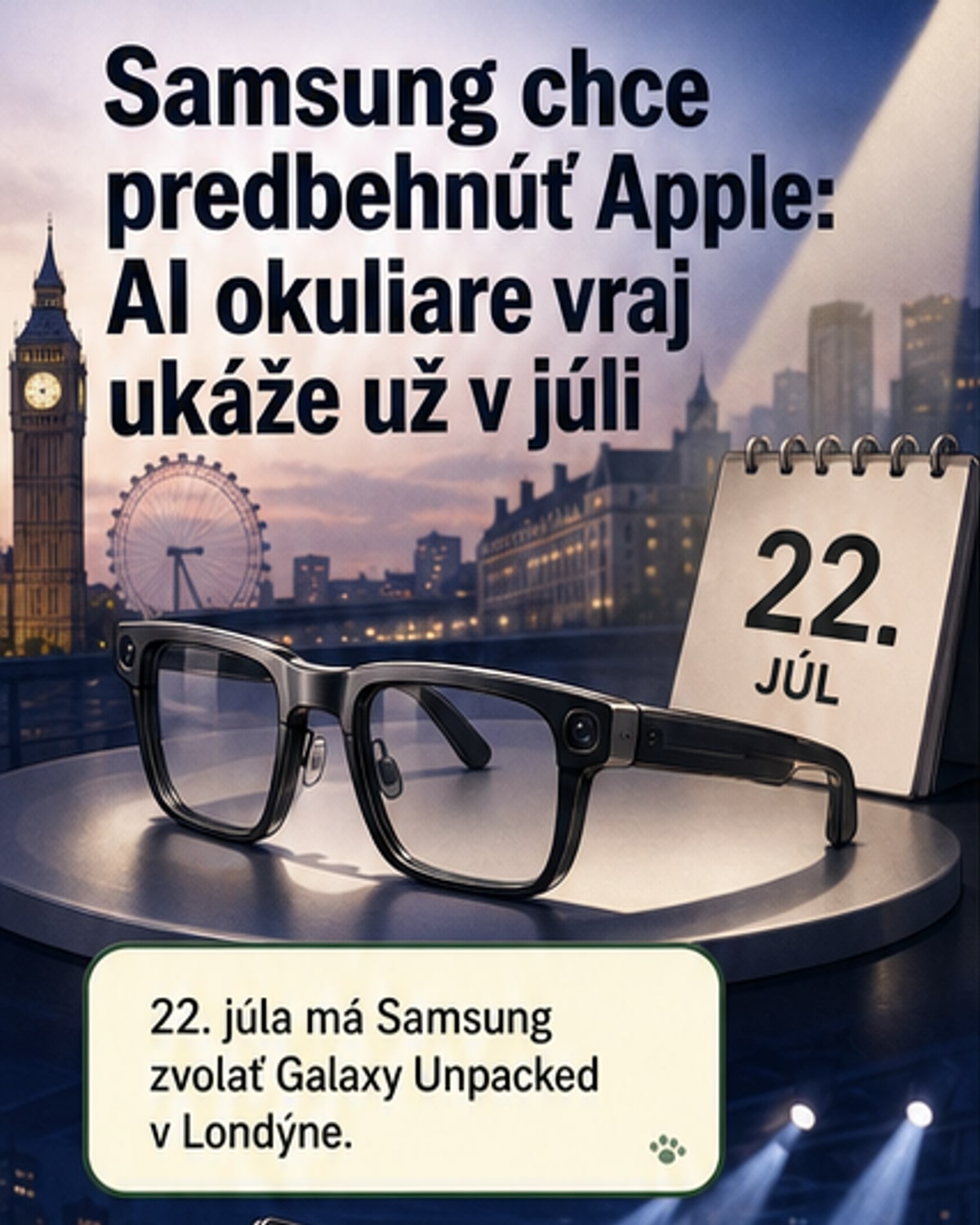 Samsung predstaví AI okuliare?
