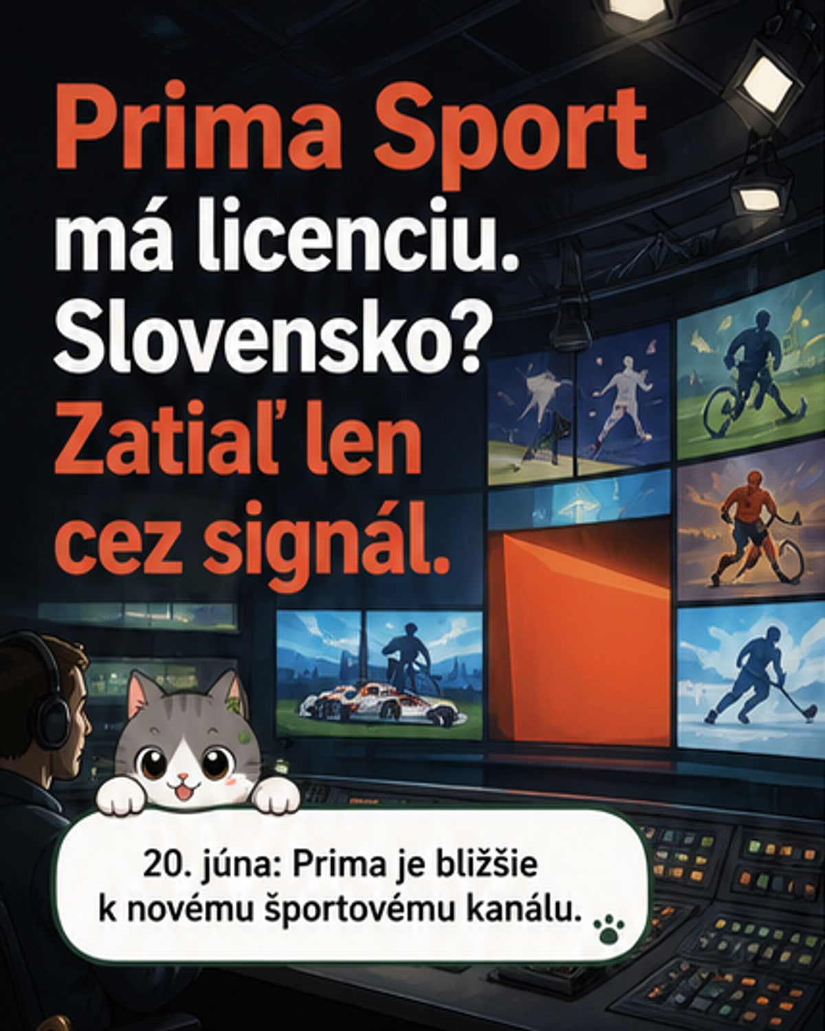 Ilustračná snímka zobrazujúca televízny signál smerujúci k domácnosti, symbolizujúca nový športový kanál Prima Sport dostupný aj na Slovensku cez anténu.