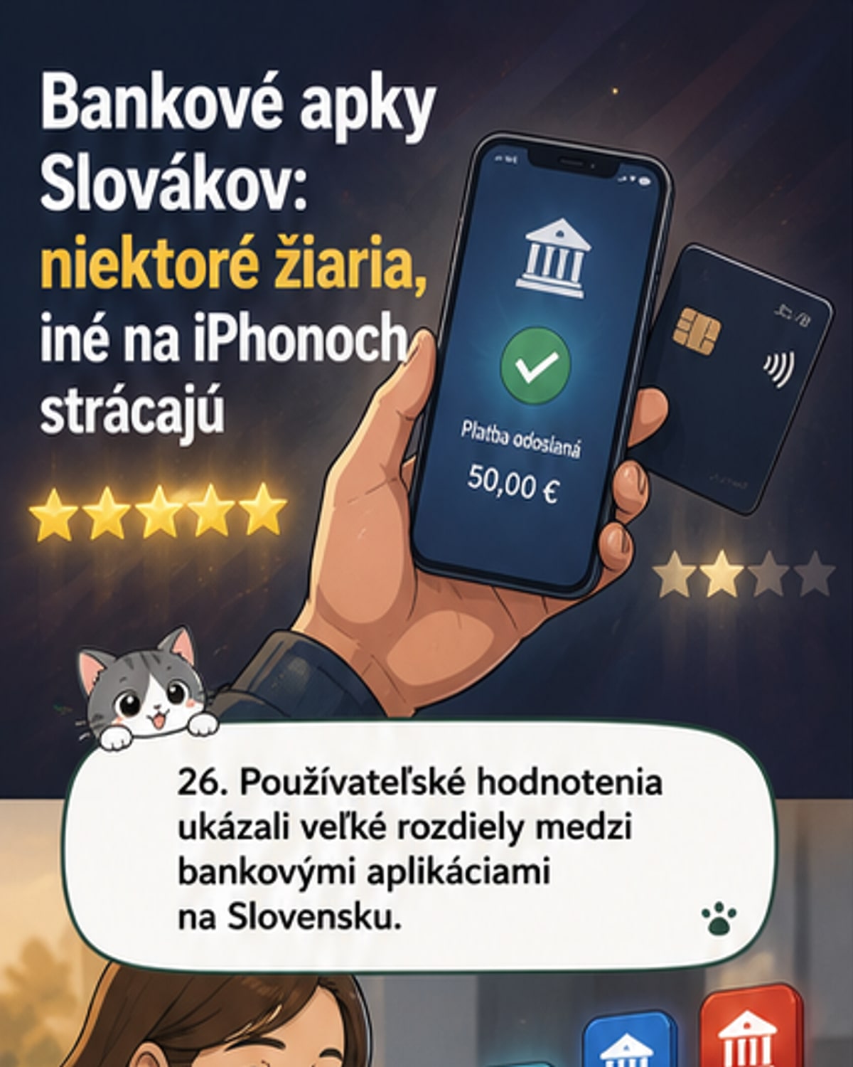 Aplikácie bánk: Kto vedie, kto zaostáva?