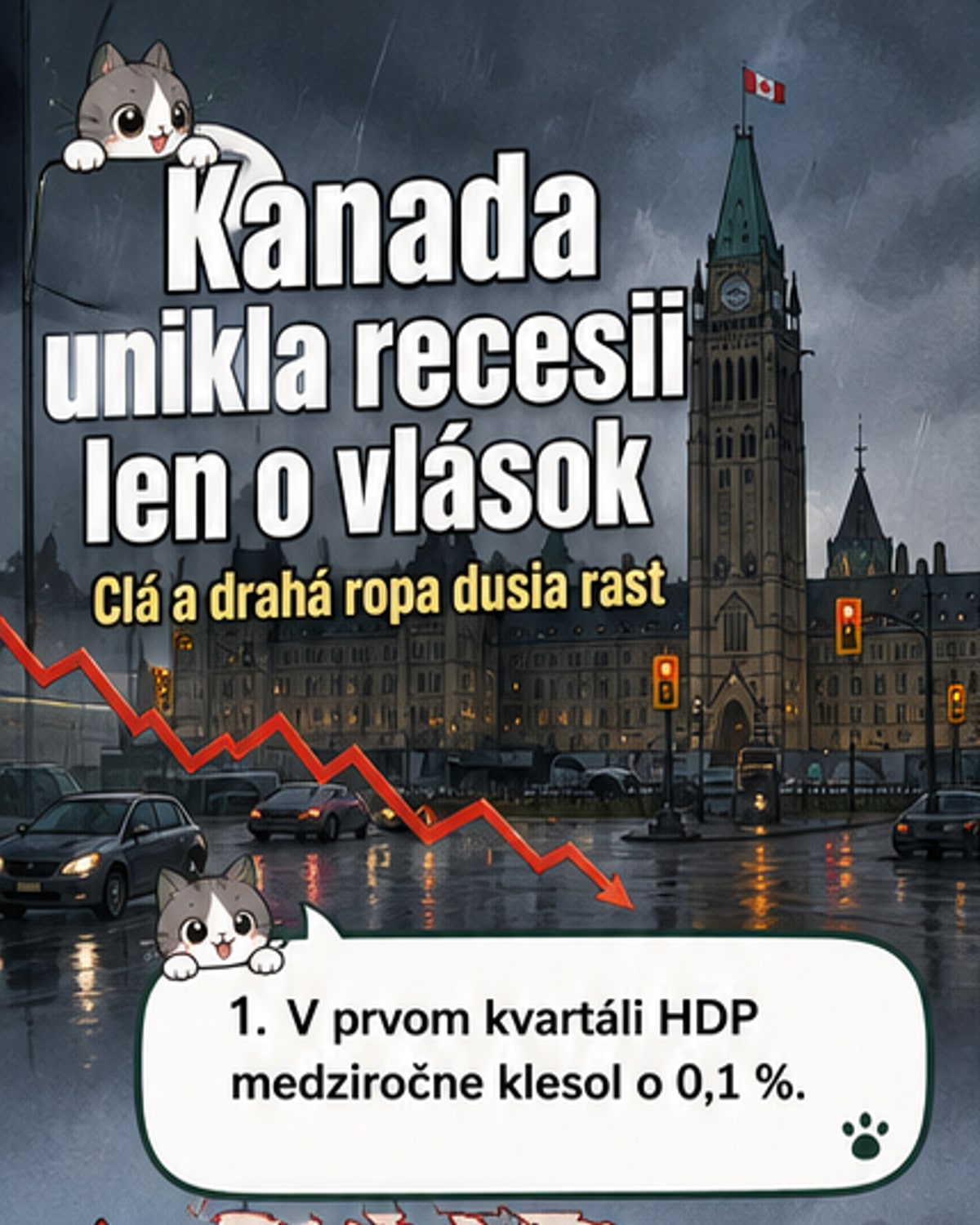 Kanada sa vyhla recesii, ale rast zlyhal