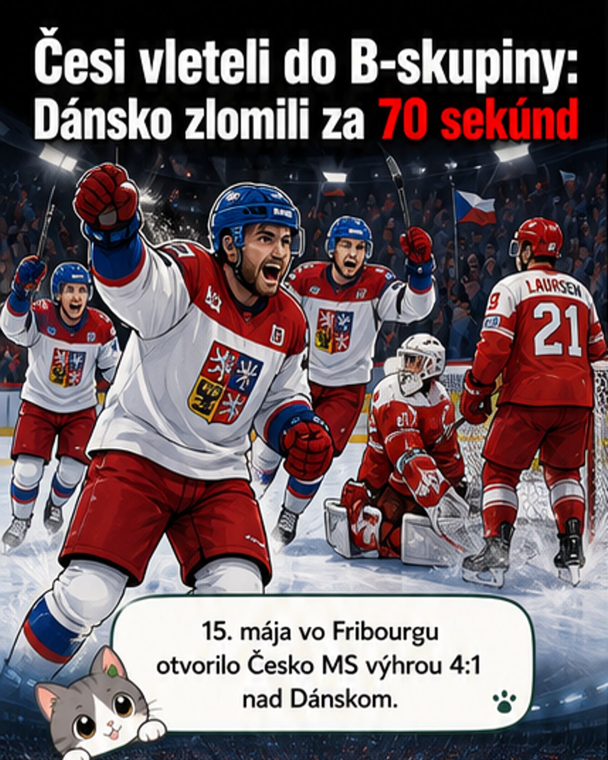 Česko zdolalo Dánsko 4:1