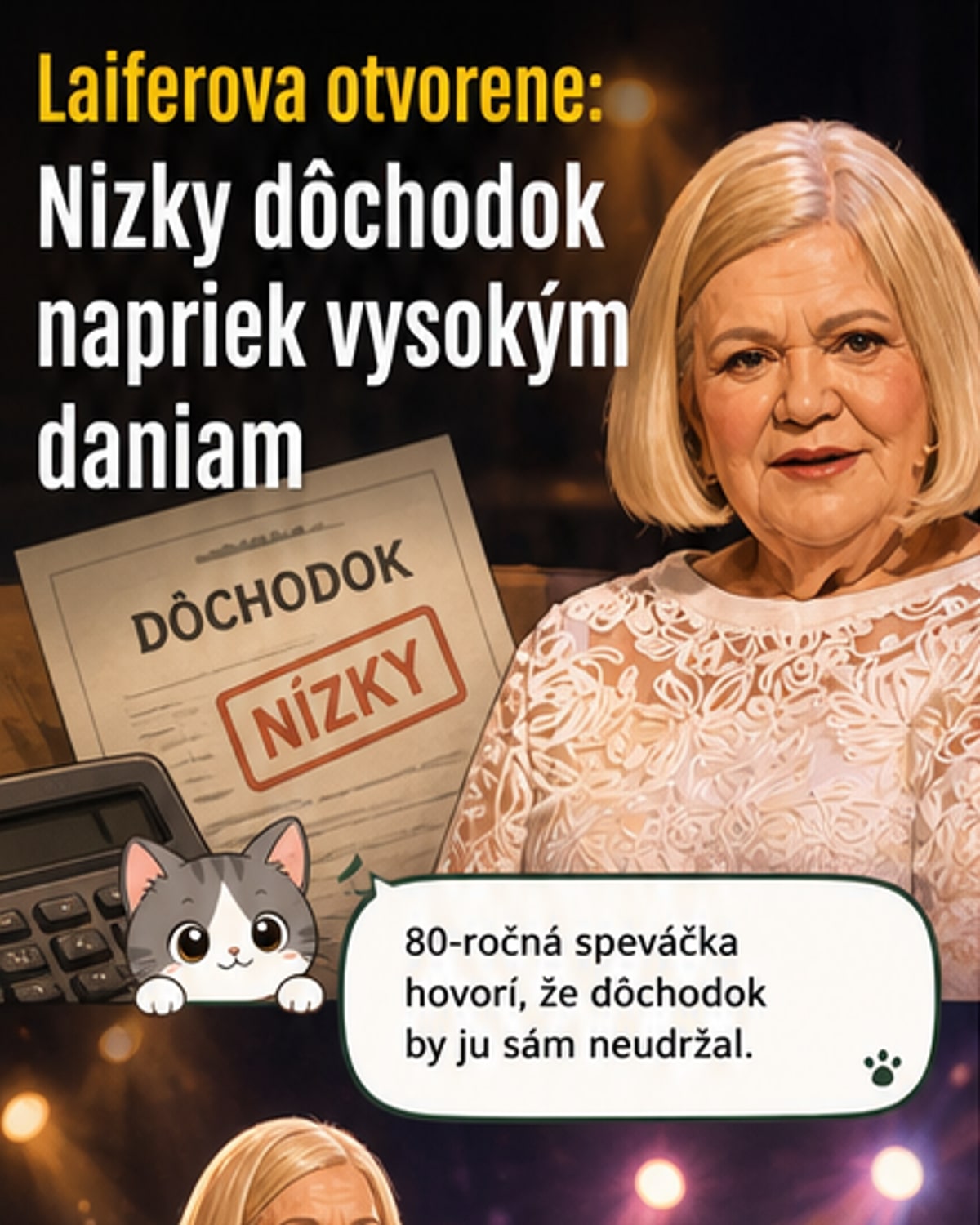 Marcela Laiferová: jeden z najnižších dôchodkov