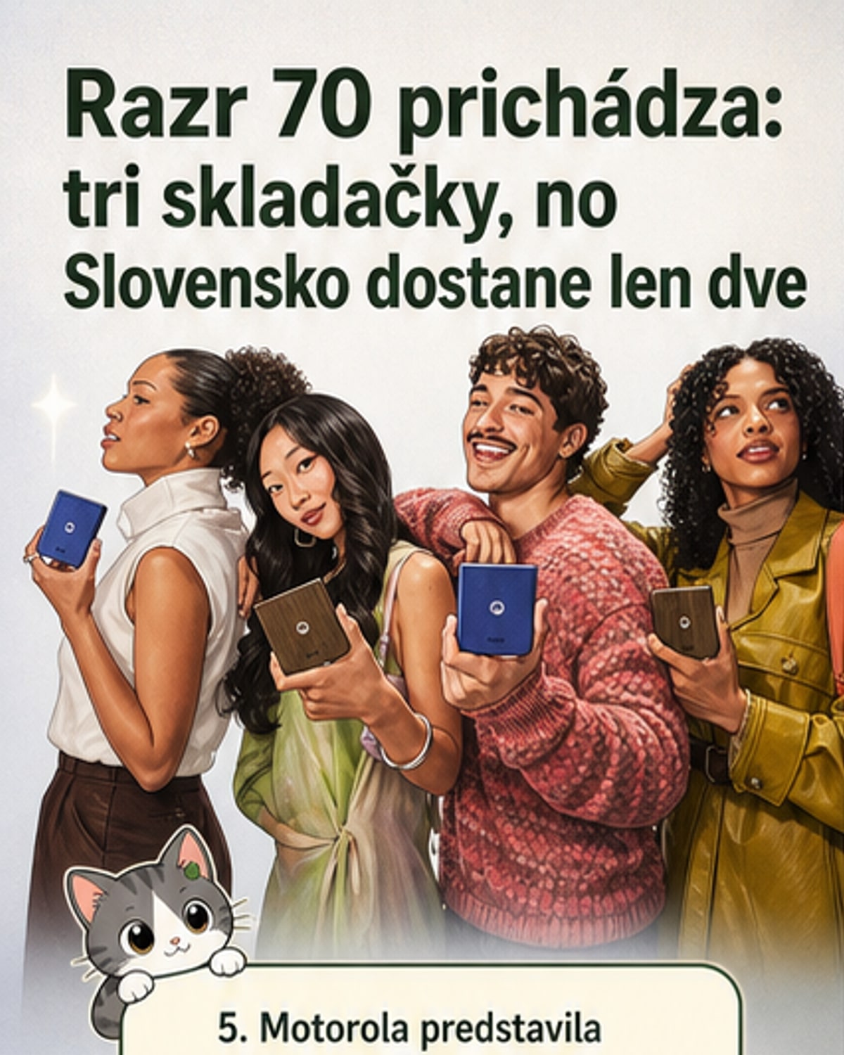 Nové Motorola Razr 70: Skladacie telefóny s AI a veľkým vonkajším displejom