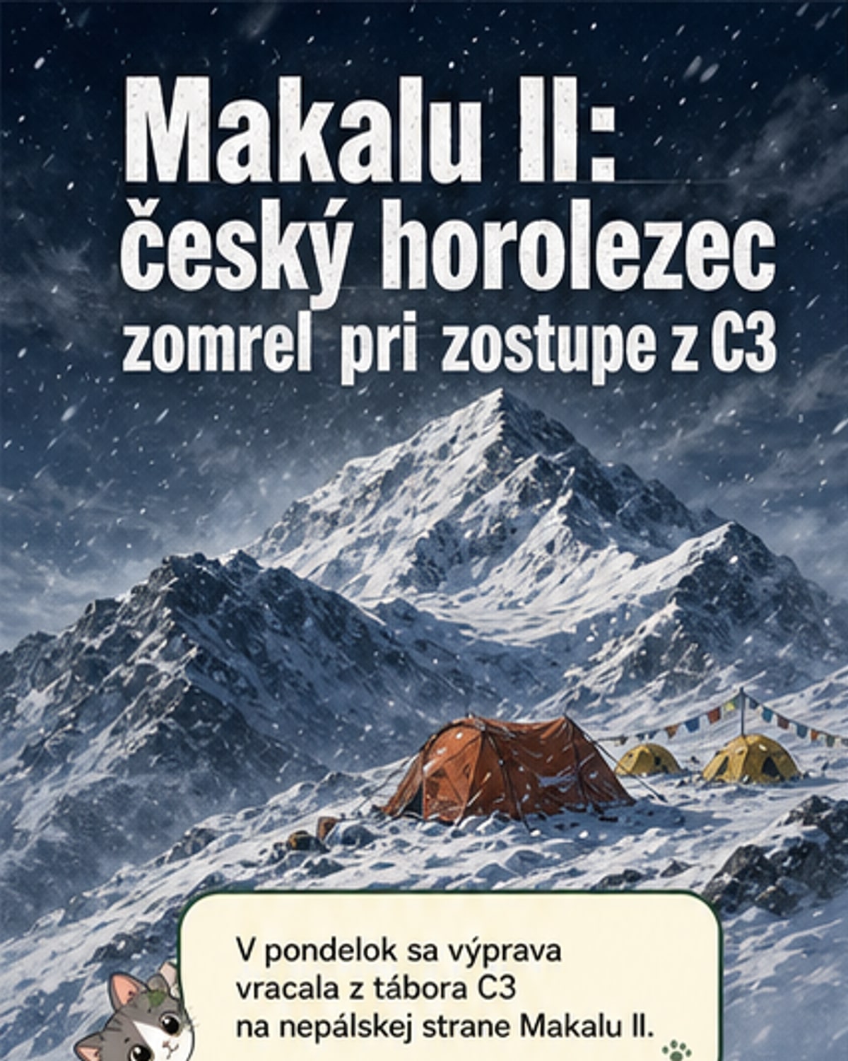 Český horolezec zomrel na Makalu