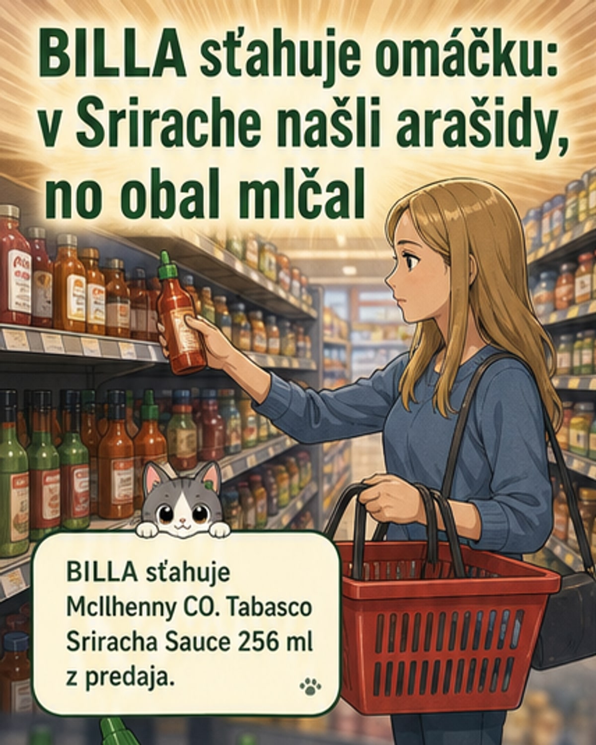 Billa stahuje omáčku s alergénom