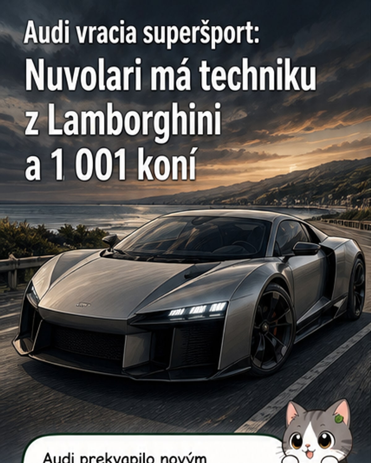 Audi Nuvolari: 1 000 kôň srdca z Lamborghini