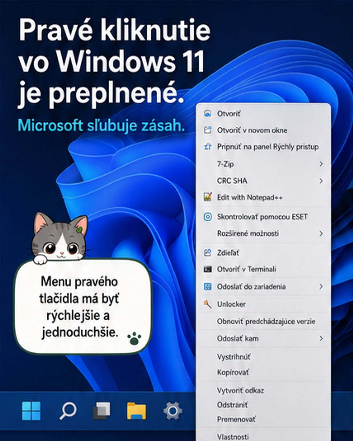 Microsoft mení kontextové menu vo Windows