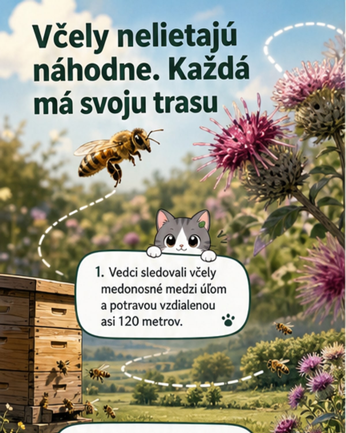 Včely lietajú po rovnakých trasách