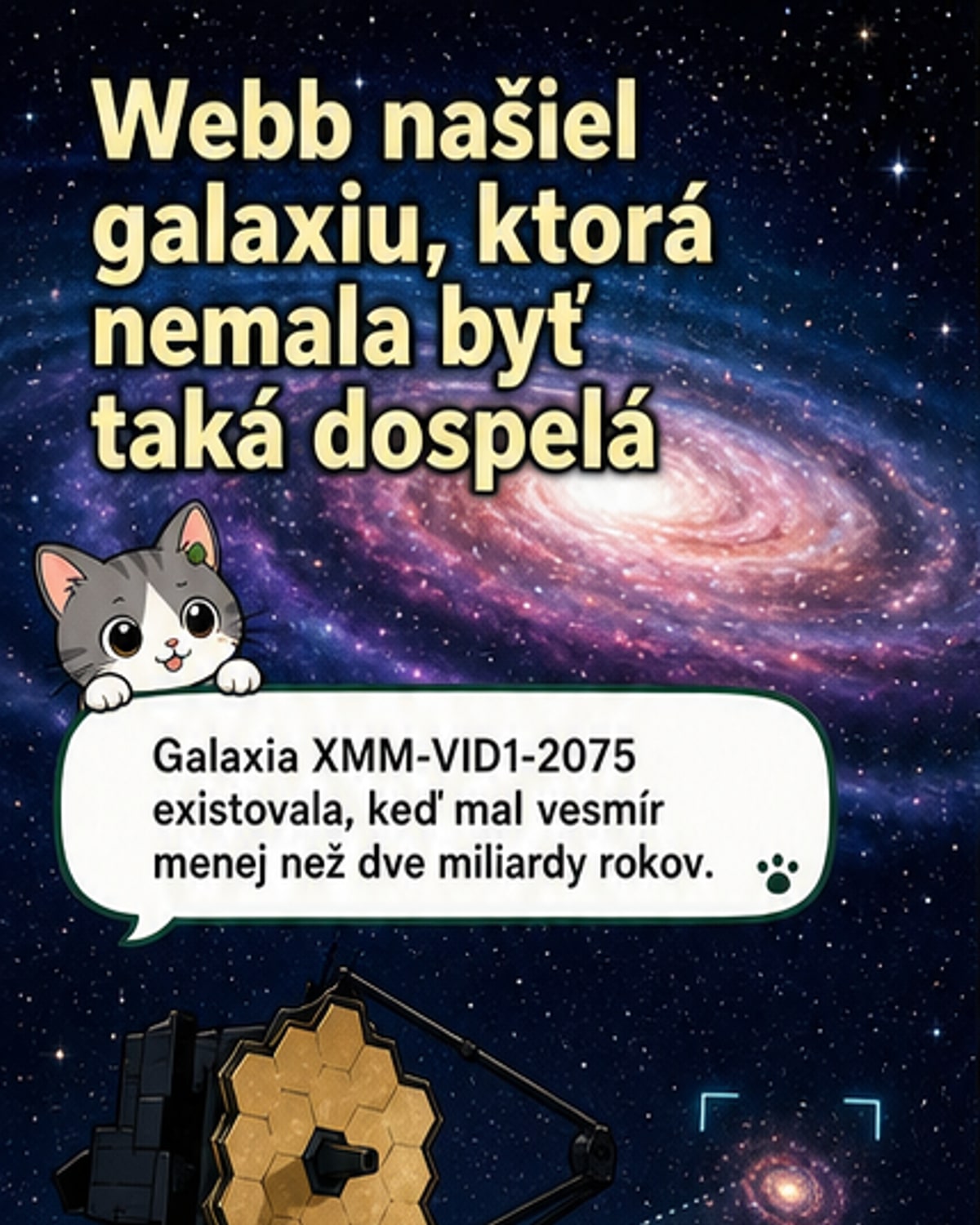 Galaxia bez rotácie v mladom vesmíre