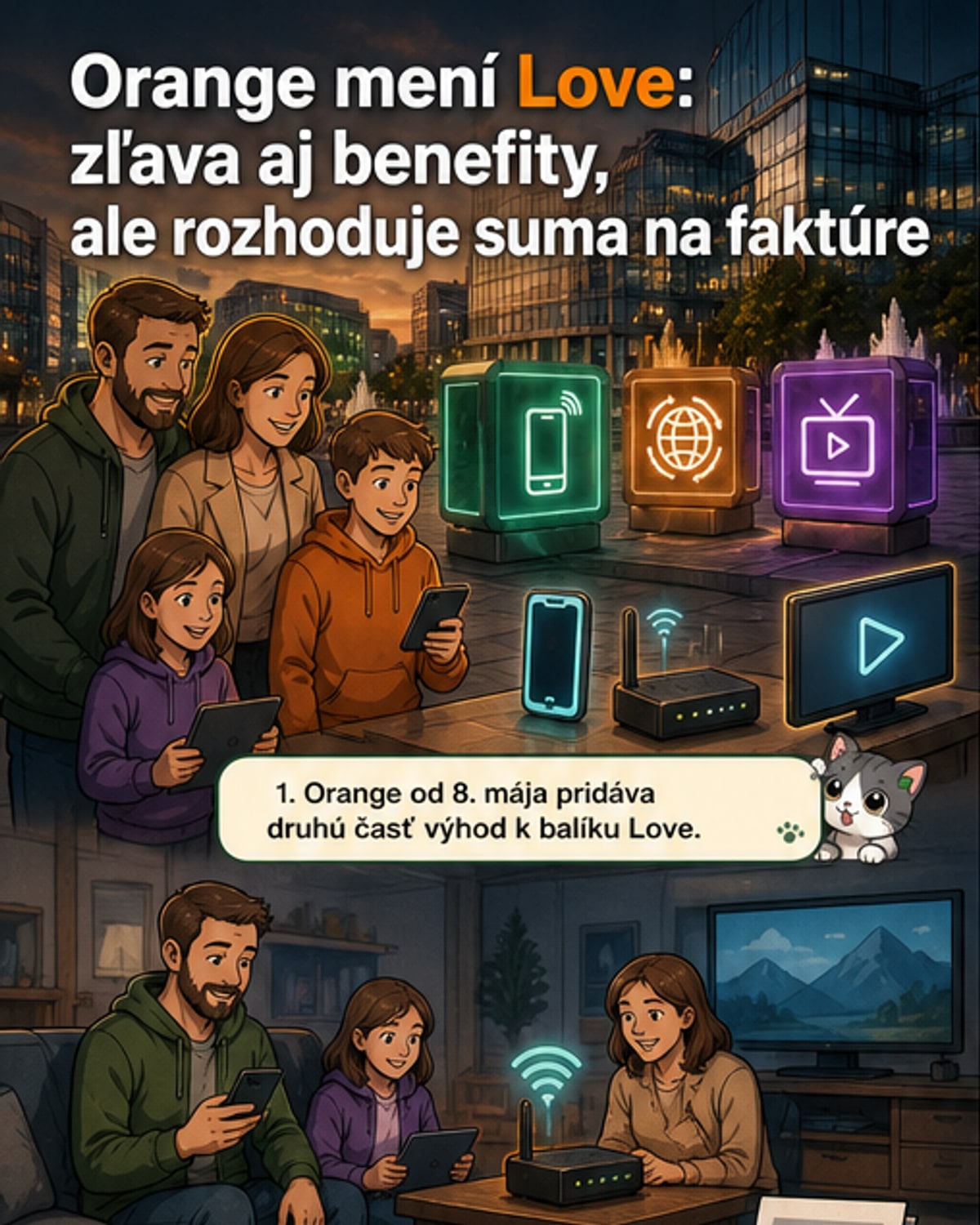 Orange prekopal systém výhod